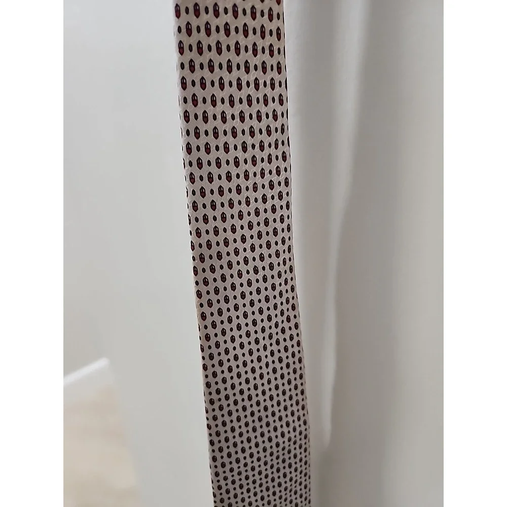 Givenchy Monsieur Silk Tie Made in Italy‎ Cream Red Blue Geometric Mens